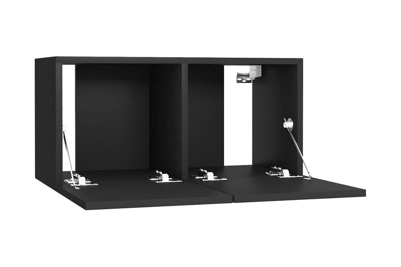 Hängande TV-skåp 3 st svart 60x30x30 cm - Svart - Möbler - Tv möbel & mediamöbel - TV skåp