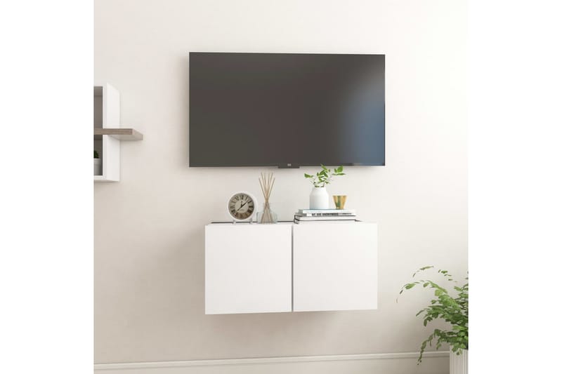 Hängande TV-skåp vit 60x30x30 cm - Vit - TV skåp