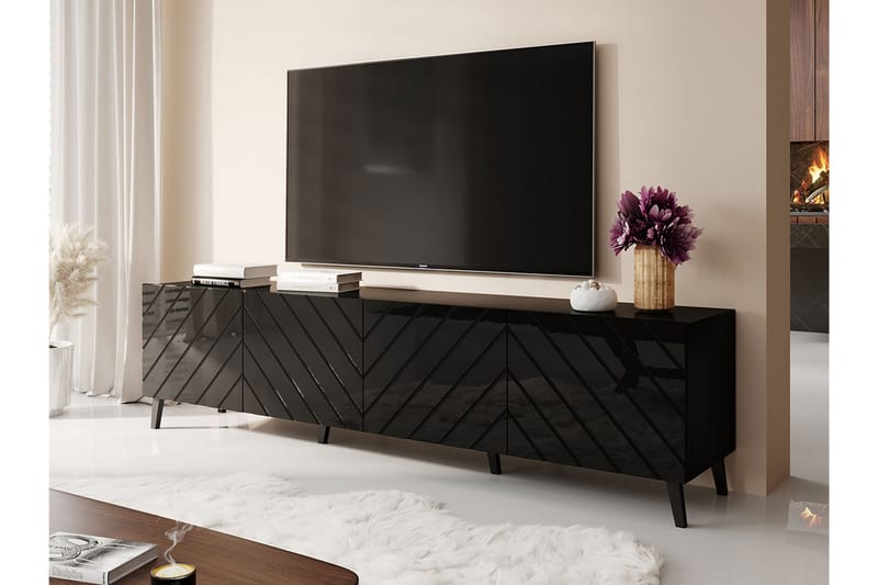 Juniskär Tv-skåp 200 cm - Svart - Möbler - Tv möbel & mediamöbel - TV skåp