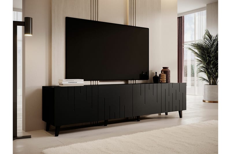 Juniskär Tv-skåp 200 cm - Svart - Möbler - Tv möbel & mediamöbel - TV skåp