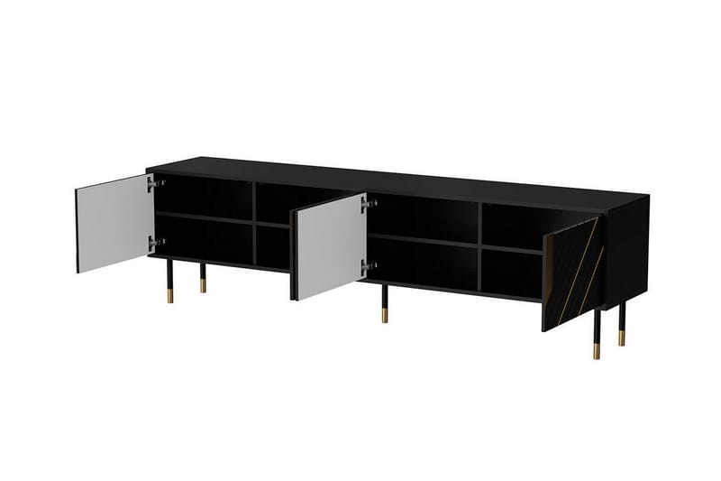 Juniskär Tv-skåp 204 cm - Svart - Möbler - Tv möbel & mediamöbel - TV skåp