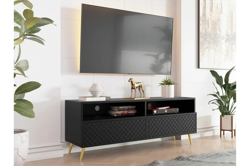 Kintore Tv-skåp 150 cm - Svart - Möbler - Tv möbel & mediamöbel - TV skåp