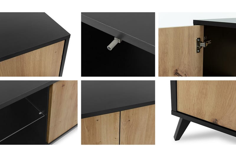 Kintore Tv-skåp 180 cm - Svart - Möbler - Tv möbel & mediamöbel - TV skåp