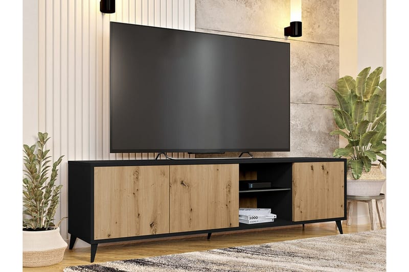 Kintore Tv-skåp 180 cm - Svart - Möbler - Tv möbel & mediamöbel - TV skåp