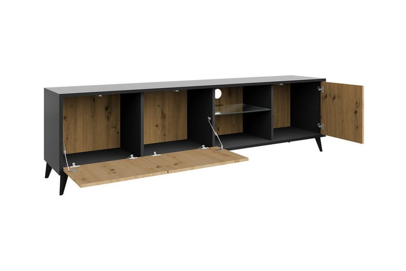 Kintore Tv-skåp 180 cm - Svart - Möbler - Tv möbel & mediamöbel - TV skåp