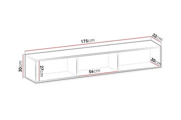Klinkerville Tv-skåp 175 cm - Svart - Möbler - Tv möbel & mediamöbel - TV bänk & mediabänk