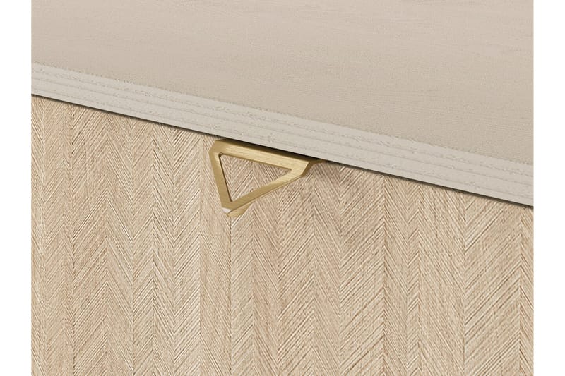 Klinkerville Tv-skåp - Med förvaring x 3 - Ljus trä - D28xH32xH158 cm - Beige - Möbler - Tv möbel & mediamöbel - TV skåp