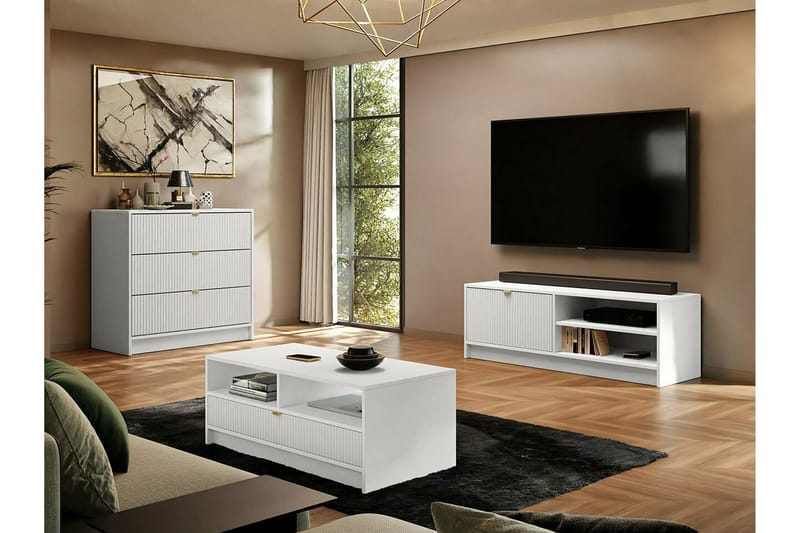 Novaj Tv-skåp 120 cm - Vit - Möbler - Tv möbel & mediamöbel - TV skåp