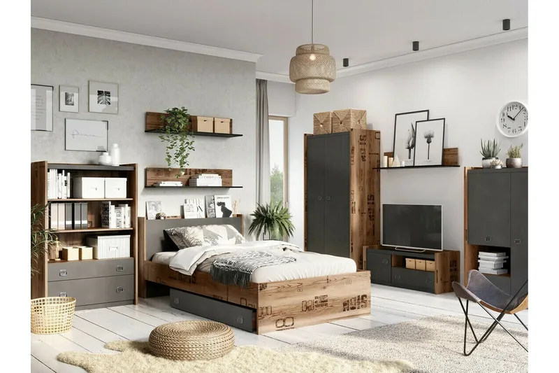 Rathmore Tv-skåp 110 cm - Grå - Möbler - Tv möbel & mediamöbel - TV skåp