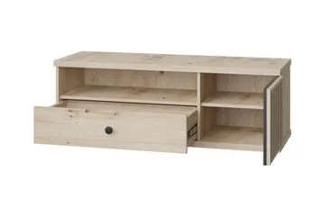 Rosehall Golvstående Tv Bänk 124 cm med Förvaring i Ek - Beige - Möbler - Tv möbel & mediamöbel - TV bänk & mediabänk