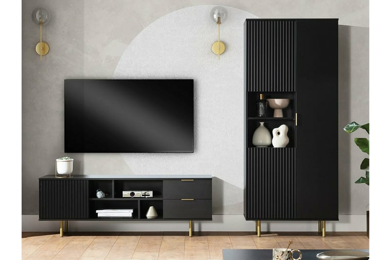 Staffin Tv-skåp 150 cm - Svart - Möbler - Tv möbel & mediamöbel - TV skåp