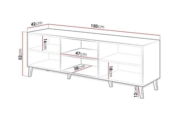Strontian Tv-skåp 150 cm Scandinavian Choice Black - Möbler - Tv möbel & mediamöbel - TV bänk & mediabänk