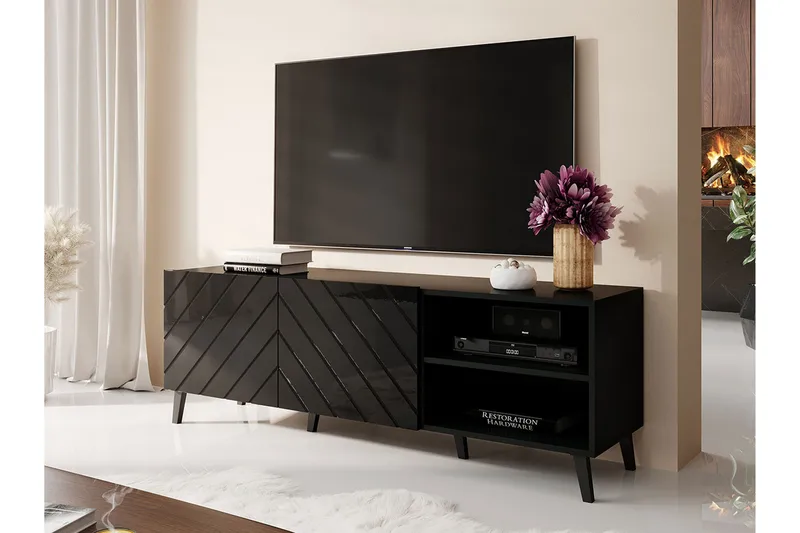 Strontian Tv-skåp 150 cm Scandinavian Choice Black - Möbler - Tv möbel & mediamöbel - TV skåp