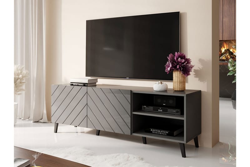 Strontian Tv-skåp 150 cm Scandinavian Choice Graphite - Möbler - Tv möbel & mediamöbel - TV skåp