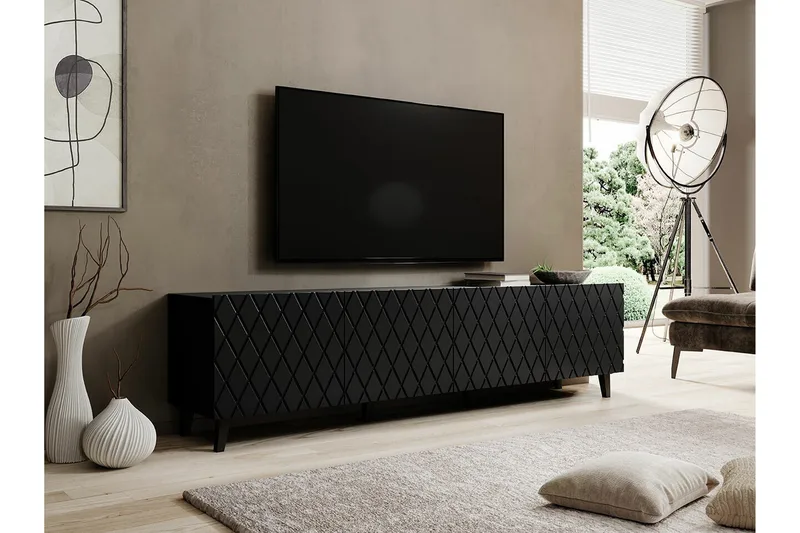 Strontian Tv-skåp 200 cm Scandinavian Choice Black - Möbler - Tv möbel & mediamöbel - TV skåp