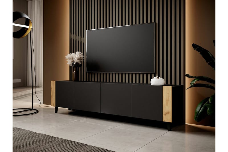 Strontian Tv-skåp 201 cm Scandinavian Choice Black - Möbler - Tv möbel & mediamöbel - TV skåp