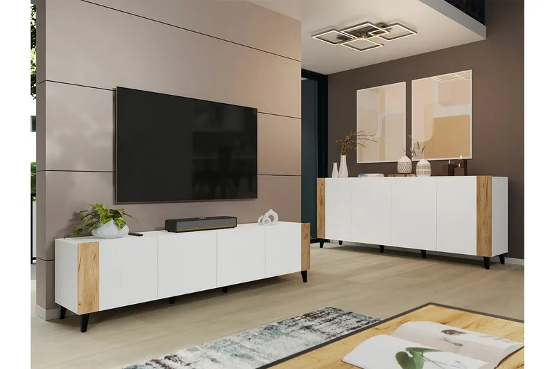 Strontian Tv-skåp 201 cm Scandinavian Choice White - Möbler - Tv möbel & mediamöbel - TV skåp