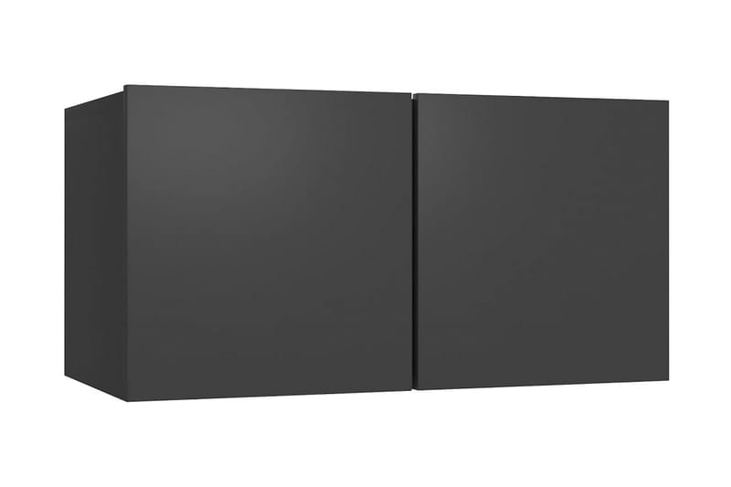 TV-skåp 10 delar svart spånskiva - Svart - Möbler - Tv möbel & mediamöbel - TV skåp