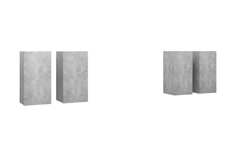 TV-skåp 4 delar betonggrå 30,5x30x60 cm spånskiva - Grå - Möbler - Tv möbel & mediamöbel - TV skåp