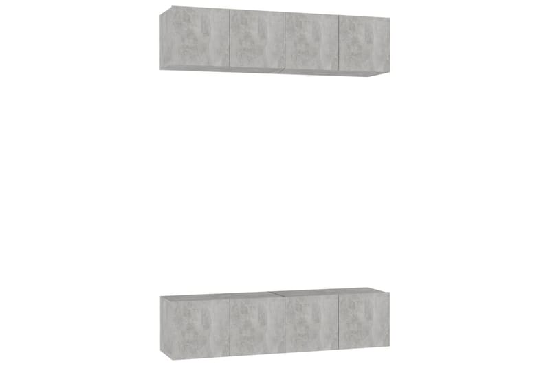 TV-skåp 4 st betonggrå 60x30x30 cm spånskiva - Grå - Möbler - Tv möbel & mediamöbel - TV skåp