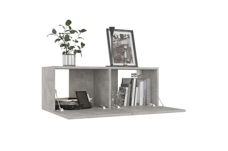 TV-skåp 4 st betonggrå 80x30x30 cm spånskiva - Grå - Möbler - Tv möbel & mediamöbel - TV skåp