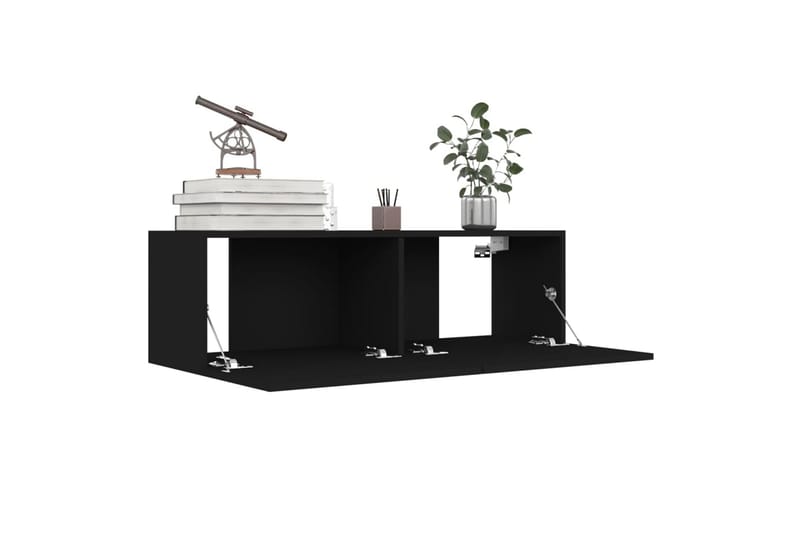 TV-skåp 4 st svart 100x30x30 cm spånskiva - Svart - Möbler - Tv möbel & mediamöbel - TV skåp