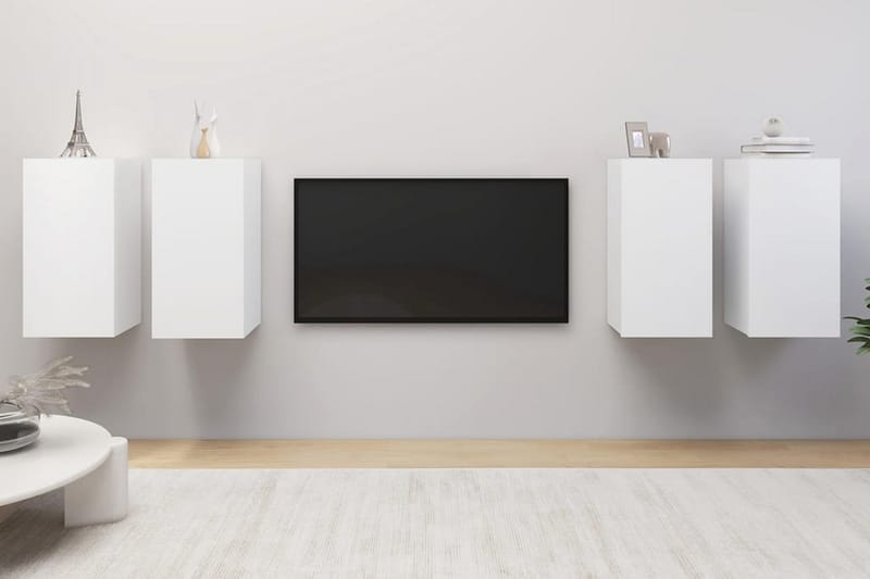 TV-skåp 4 st vit 30,5x30x60 cm spånskiva - Vit - Möbler - Tv möbel & mediamöbel - TV skåp