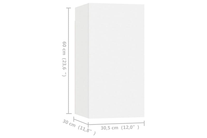 TV-skåp 4 st vit 30,5x30x60 cm spånskiva - Vit - Möbler - Tv möbel & mediamöbel - TV skåp