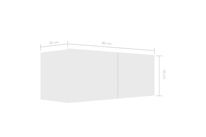 TV-skåp 4 st vit 80x30x30 cm spånskiva - Vit - Möbler - Tv möbel & mediamöbel - TV skåp