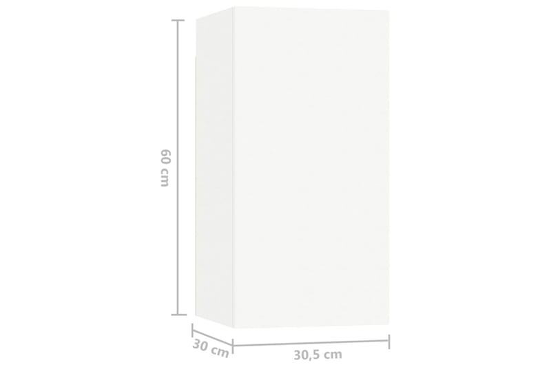 TV-skåp 7 st vit 30,5x30x60 cm spånskiva - Vit - Möbler - Tv möbel & mediamöbel - TV skåp