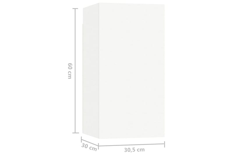 TV-skåp 7 st vit 30,5x30x60 cm spånskiva - Vit - TV skåp