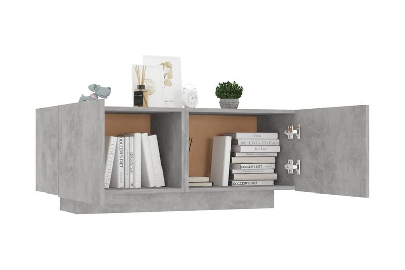 TV-skåp betonggrå 100x35x40 cm spånskiva - Grå - Möbler - Tv möbel & mediamöbel - TV skåp
