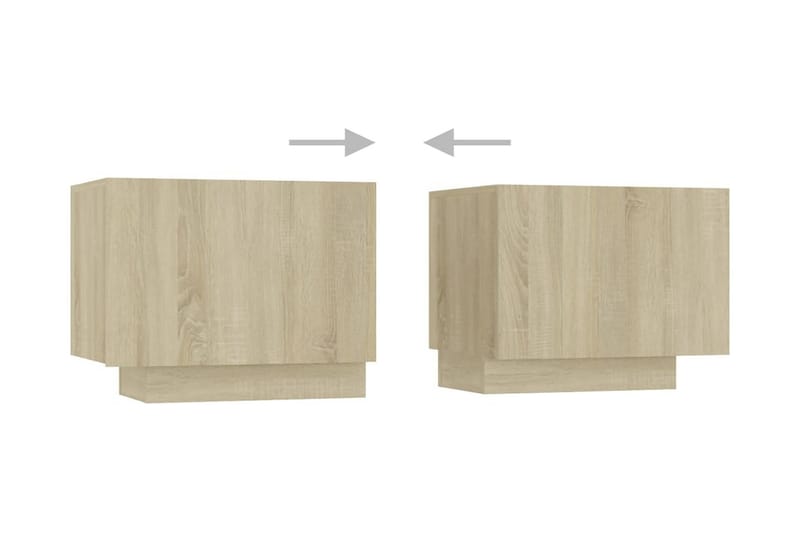 TV-skåp sonoma-ek 100x35x40 cm spånskiva - Brun - Möbler - Tv möbel & mediamöbel - TV skåp