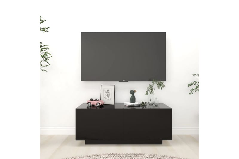 TV-skåp svart 100x35x40 cm spånskiva - Svart - Möbler - Tv möbel & mediamöbel - TV skåp