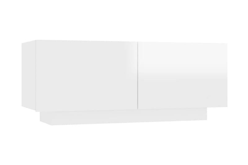 TV-skåp vit högglans 100x35x40 cm spånskiva - Vit - TV skåp