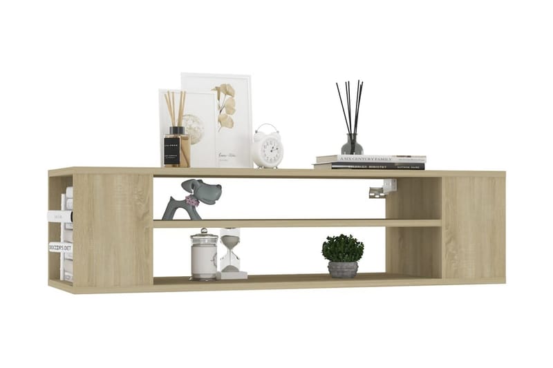 TV-väggskåp sonoma-ek 100x30x26,5 cm spånskiva - Brun - Möbler - Tv möbel & mediamöbel - TV skåp
