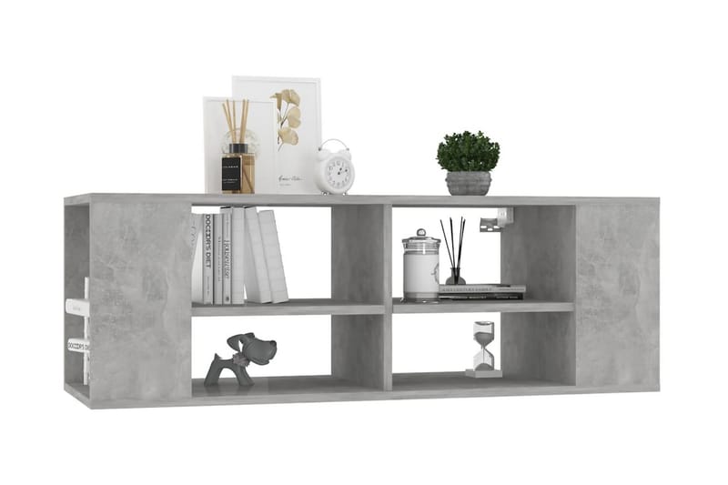 Väggmonterat tv-skåp betonggrå 102x35x35 cm spånskiva - Grå - Möbler - Tv möbel & mediamöbel - TV skåp
