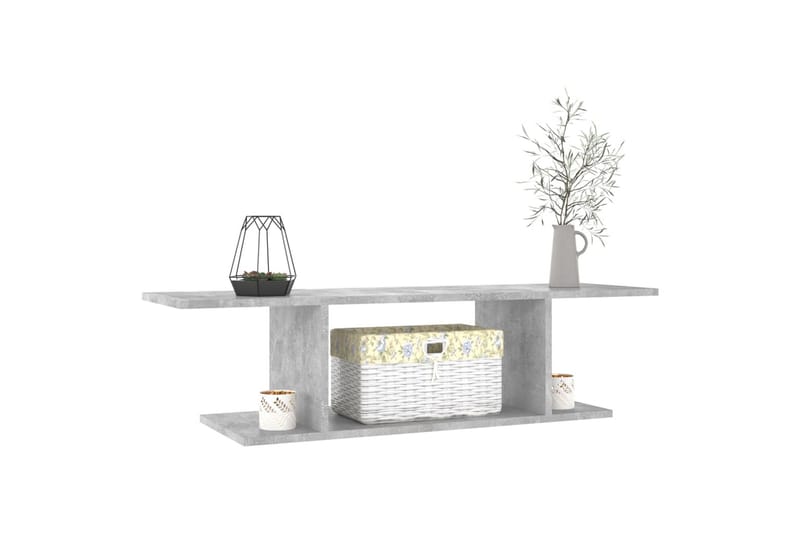 Väggmonterat tv-skåp betonggrå 103x30x26,5 cm - Grå - Möbler - Tv möbel & mediamöbel - TV skåp