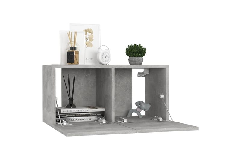 Väggmonterat TV-skåp betonggrå 60x30x30 cm - Grå - Möbler - Tv möbel & mediamöbel - TV skåp