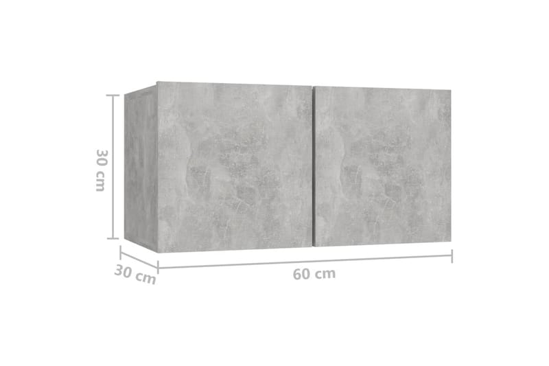 Väggmonterat TV-skåp betonggrå 60x30x30 cm - Grå - Möbler - Tv möbel & mediamöbel - TV skåp
