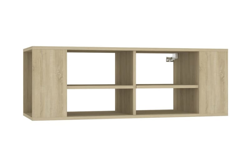 Väggmonterat tv-skåp sonoma-ek 102x35x35 cm spånskiva - Brun - Möbler - Tv möbel & mediamöbel - TV skåp