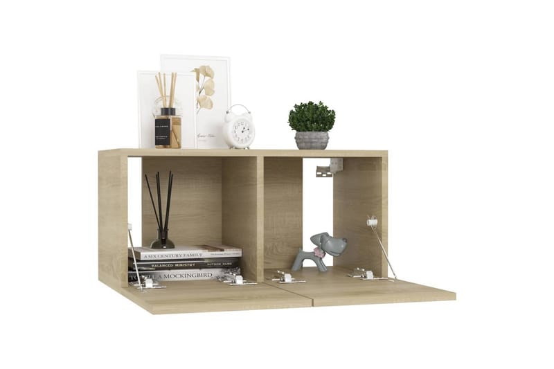 Väggmonterat TV-skåp sonoma-ek 60x30x30 cm - Brun - Möbler - Tv möbel & mediamöbel - TV skåp