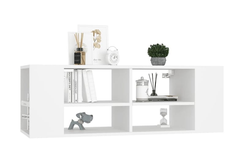 Väggmonterat tv-skåp vit 102x35x35 cm spånskiva - Vit - Möbler - Tv möbel & mediamöbel - TV skåp