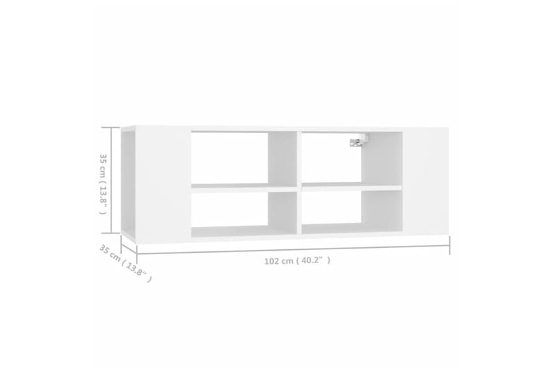 Väggmonterat tv-skåp vit 102x35x35 cm spånskiva - Vit - Möbler - Tv möbel & mediamöbel - TV skåp