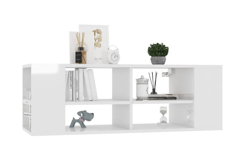 Väggmonterat tv-skåp vit högglans 102x35x35 cm spånskiva - Vit - Möbler - Tv möbel & mediamöbel - TV skåp