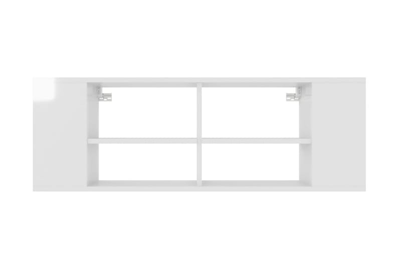 Väggmonterat tv-skåp vit högglans 102x35x35 cm spånskiva - Vit - Möbler - Tv möbel & mediamöbel - TV skåp