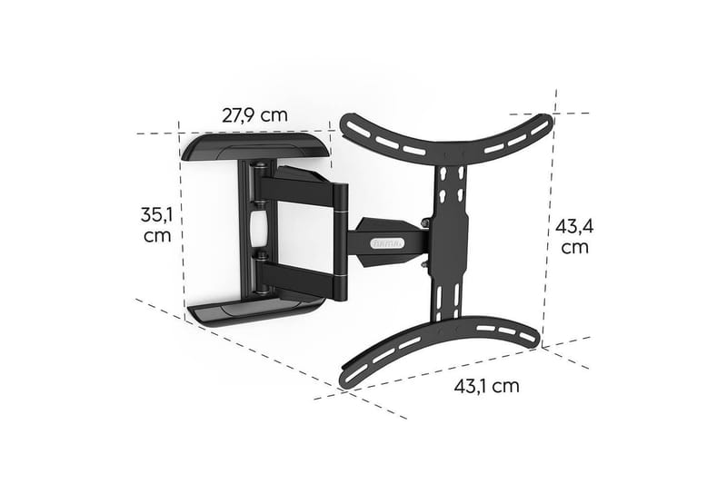TV Väggfäste Hama VESA Full Motion Svart - Svart - Möbler - Tv möbel & mediamöbel - Mediastativ & väggfäste