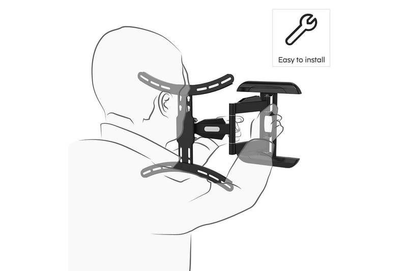 TV Väggfäste Hama VESA Full Motion Svart - Svart - Möbler - Tv möbel & mediamöbel - Mediastativ & väggfäste