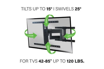 TV Väggfäste Sanus Vuepoint Full Motion Upp till 90 - Svart - Möbler - Tv möbel & mediamöbel - Mediastativ & väggfäste
