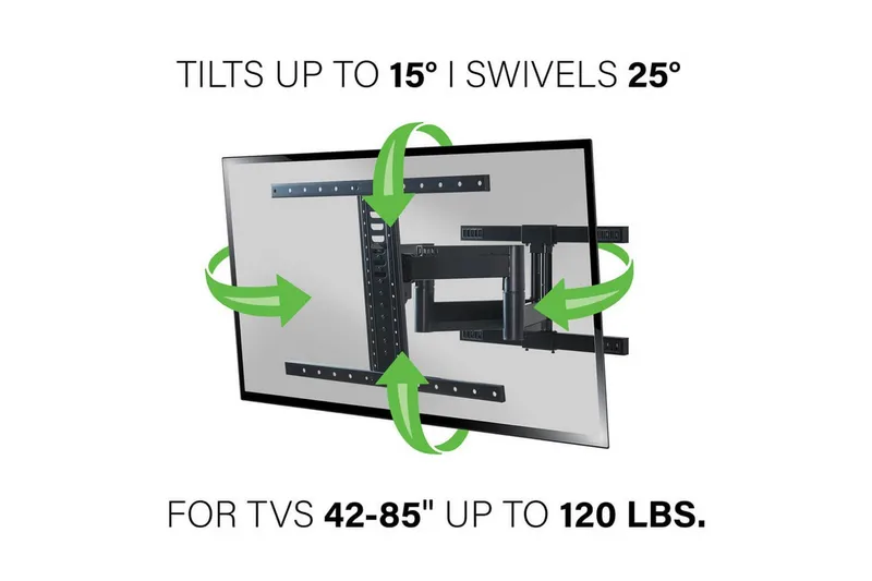 TV Väggfäste Sanus Vuepoint Full Motion Upp till 90 - Svart - Möbler - Tv möbel & mediamöbel - Mediastativ & väggfäste